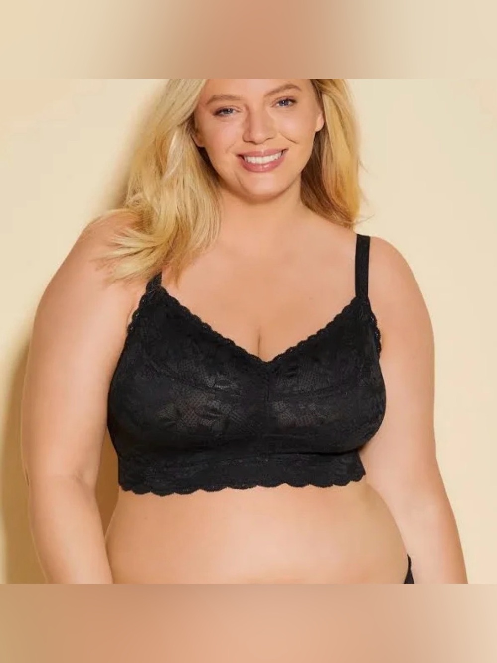 Cosabella Never Say Never Ultra Curvy Sweetie Bralette in Anthracite Lace